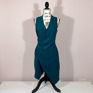 Adelyn Rae Teri Faux Wrap Sheath Dress S